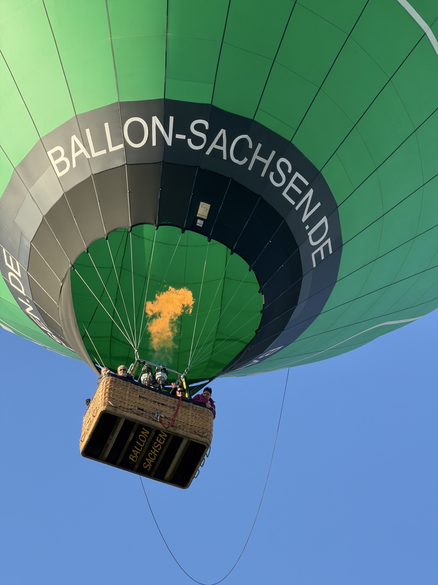 Foto von der Ballonfahrt am Vortag